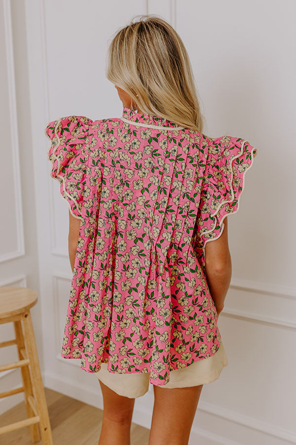 Brunch On The Patio Floral Top