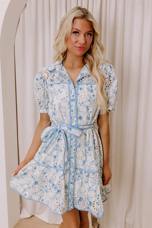 Sweet Embrace Floral Eyelet Mini Dress