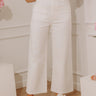 The Lana High Waist Wide Leg Jean in Ivory Image - 1
