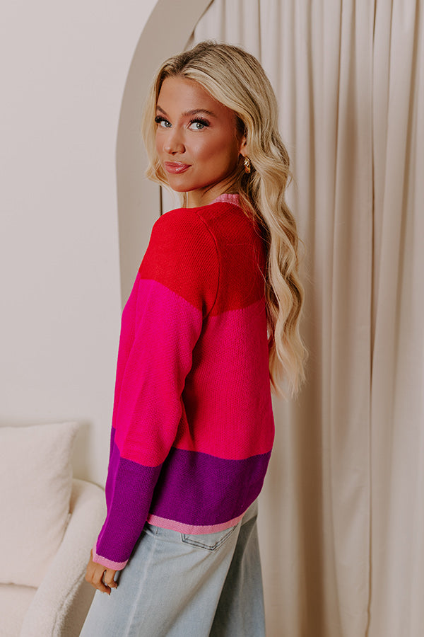 Block Party Ready Color Block Sweater