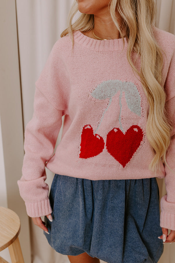 Sweet Like Cherry Pie Knit Sweater