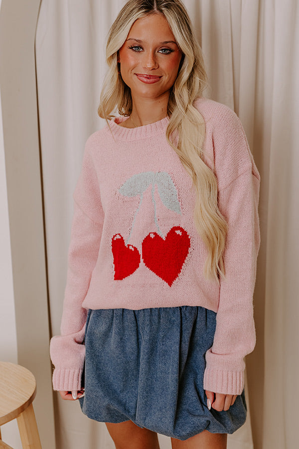 Sweet Like Cherry Pie Knit Sweater