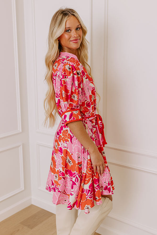 Sunny With A Chance of Blooms Mini Dress