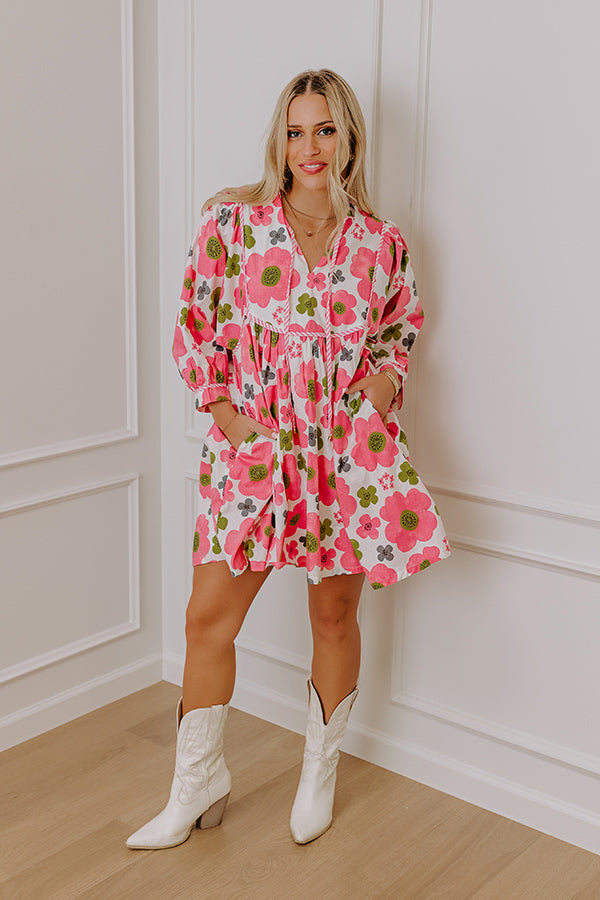 Happy Blooms Floral Mini Dress