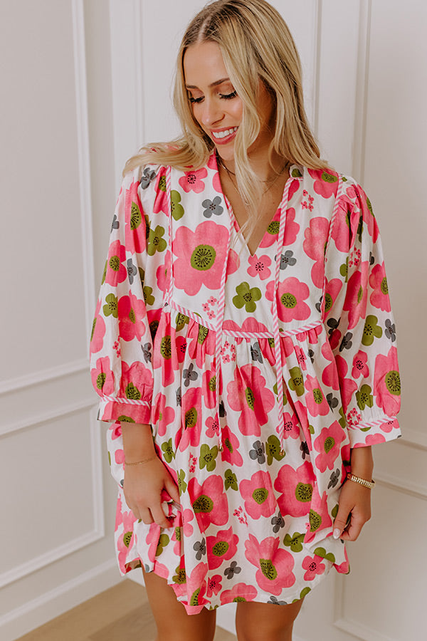 Happy Blooms Floral Mini Dress