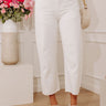 The Cristy High Waist Wide Leg Jean in Ivory Image - 1