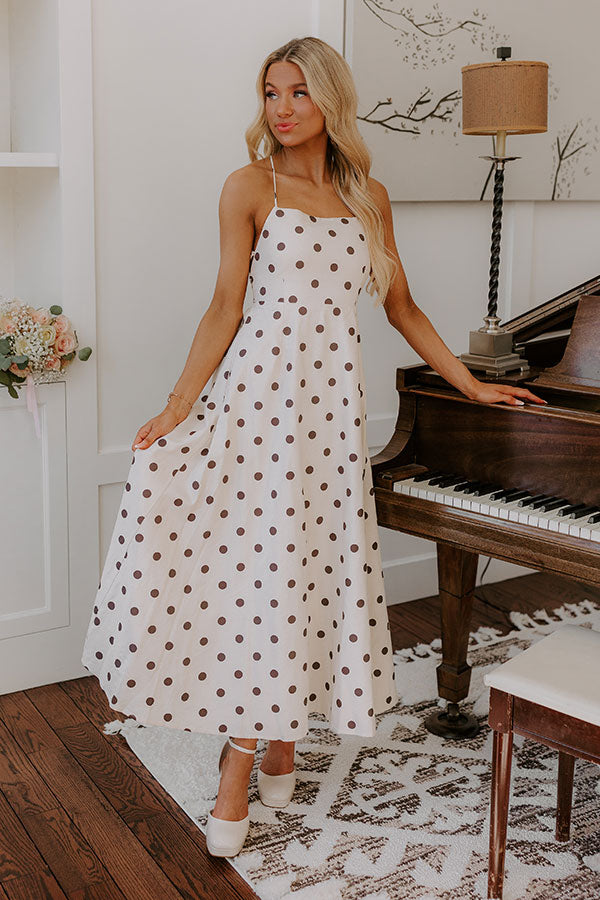 Right On Cue Linen-Blend Midi Dress