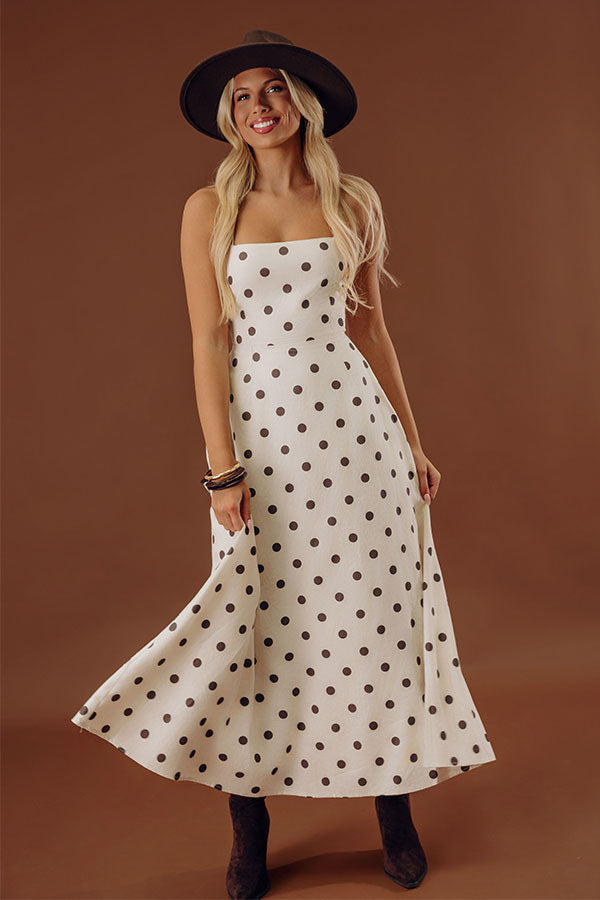 Right On Cue Linen-Blend Midi Dress Image - 1