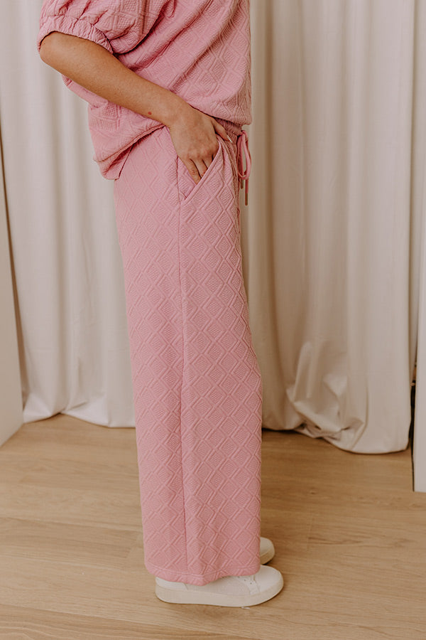 First Class Flight High Waist Knit Pants in Pink