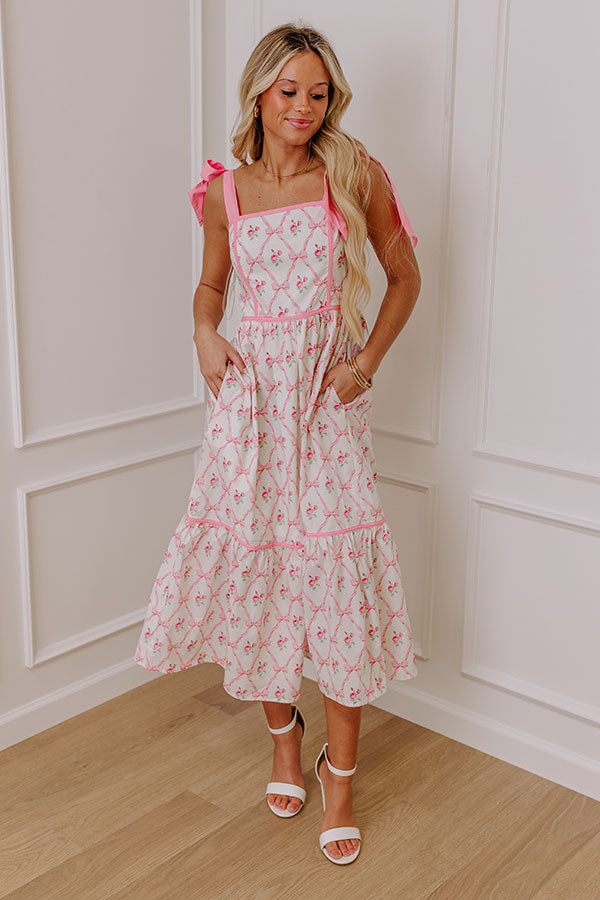 Floral Haven Smocked Midi