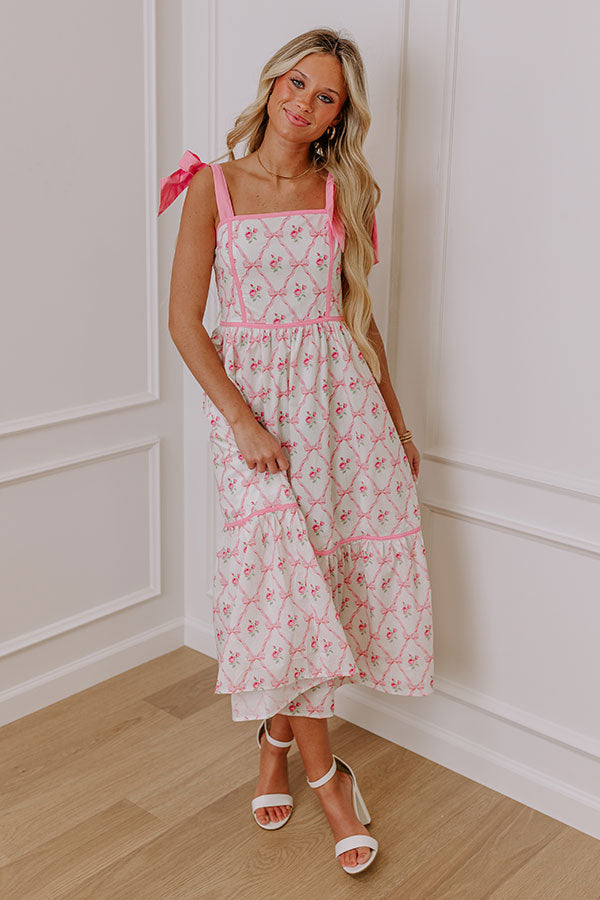 Floral Haven Smocked Midi