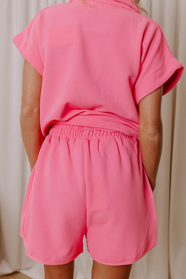 Spring In Your Step High Waist Shorts in Bubblegum Pink