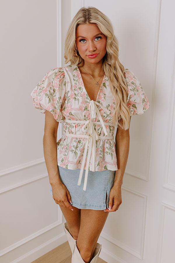 Honeysuckle Dreams Floral Top