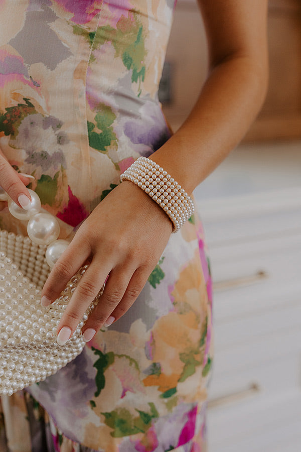 Love Story Pearl Embellished Stretch Bracelet