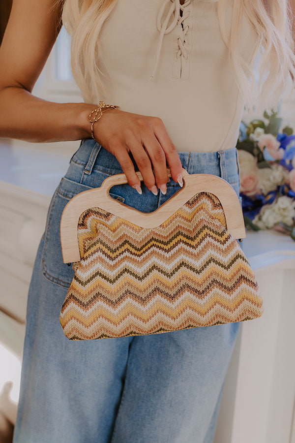 Sunny Days Ahead Woven Purse in Tan