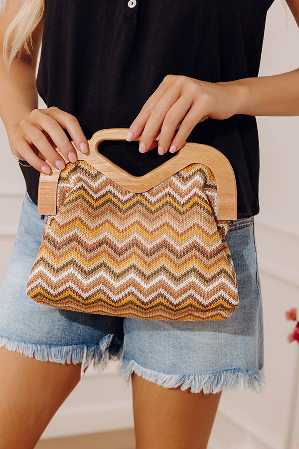 Sunny Days Ahead Woven Purse in Tan