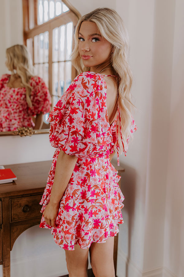 Exclusive Party Floral Tiered Mini Dress