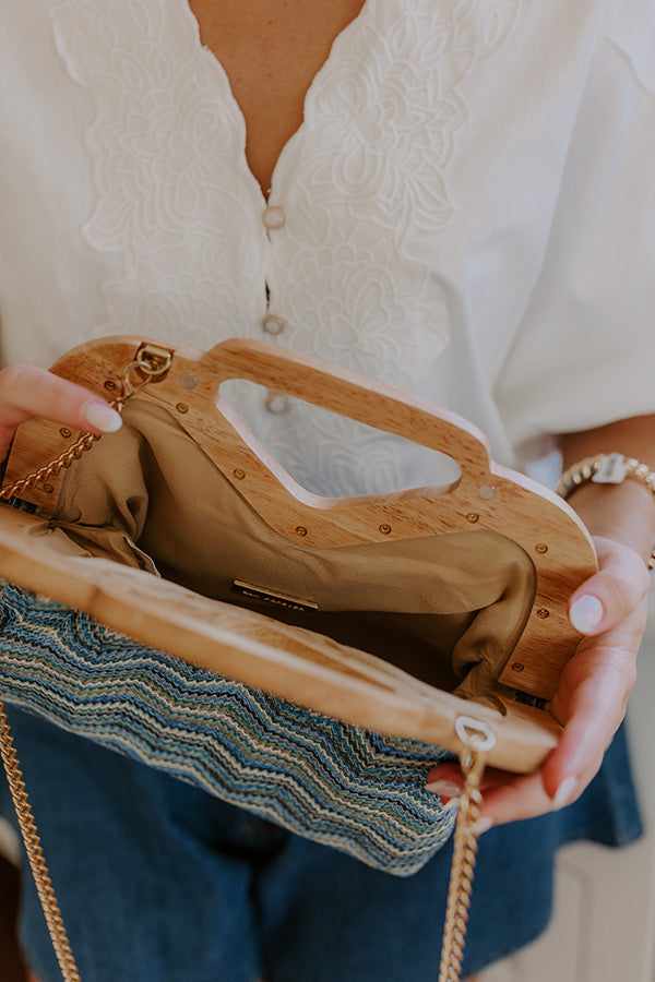 Sunny Days Ahead Woven Purse in Blue