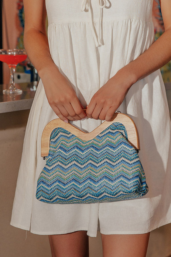Sunny Days Ahead Woven Purse in Blue Image - 1