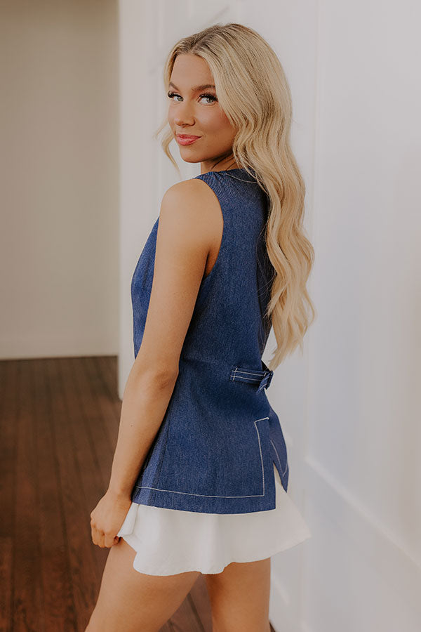 Rodeo Drive Darling Denim Vest Top