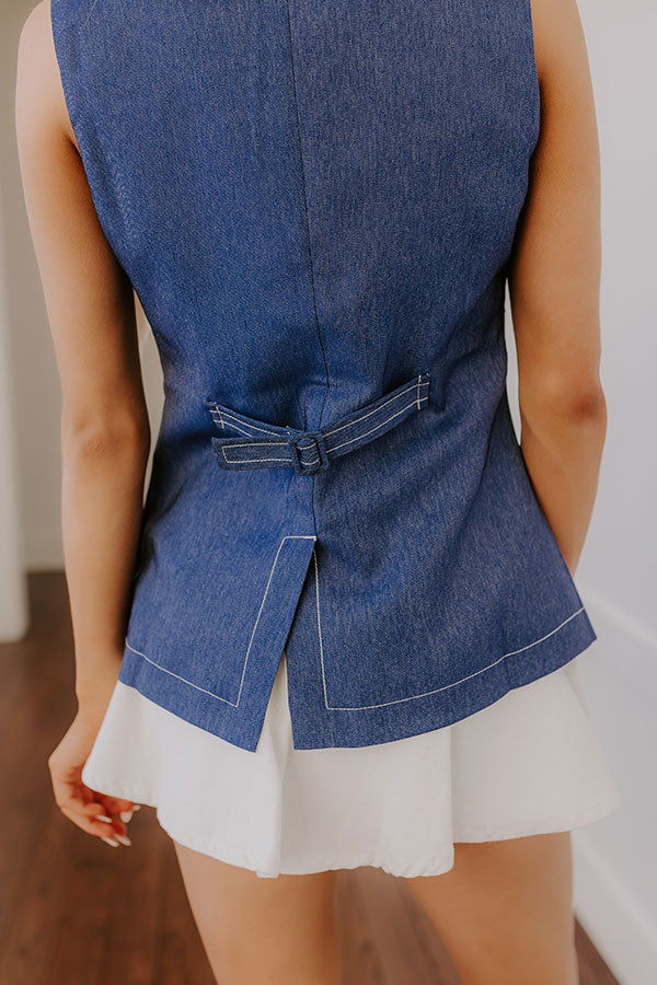 Rodeo Drive Darling Denim Vest Top