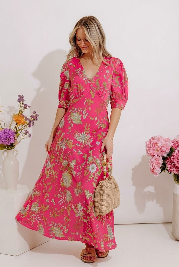 Chateau Brunch Floral Maxi Dress Image - 2