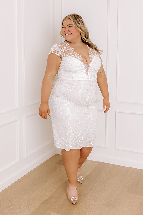 Feel The Spark Embroidered Mini Dress Curves