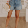 JUST USA Joy High Waist Shorts in Medium Wash Image - 1