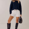 JUST USA Joy High Waist Shorts in White Image - 1