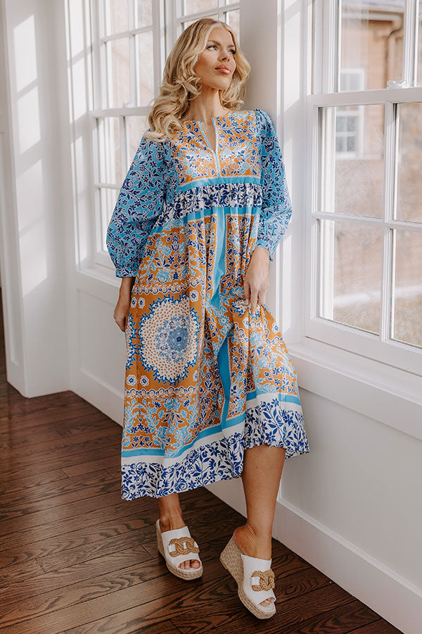 bohemian floral midi dress Feeling Boho Floral Midi Dress
