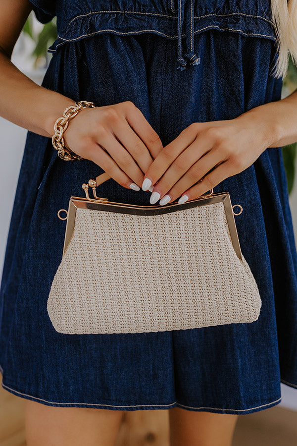 Casual Couture Woven Purse ivory First Thing Waffle Knit Top In Ivory 