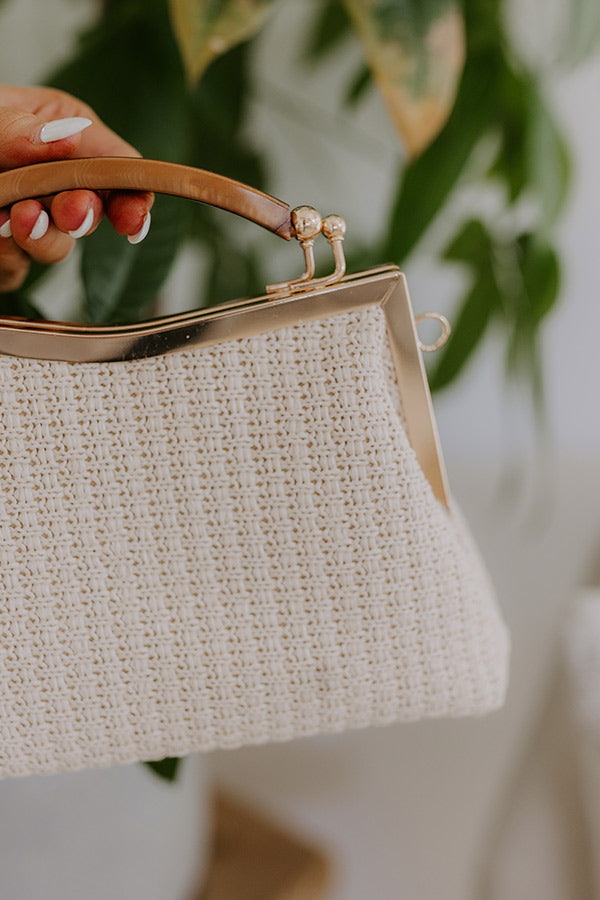 Casual Couture Woven Purse white Garden Glam Earrings in White 