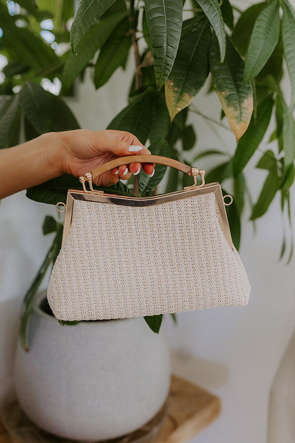 Casual Couture Woven Purse natural The Cora Mesh Heel in Natural 