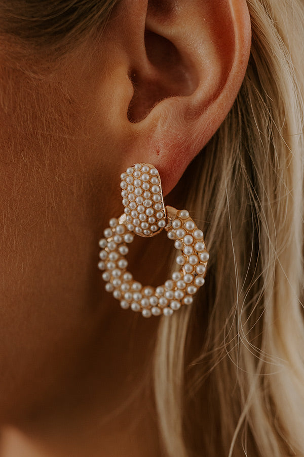 Love Story Pearl Embellished Earrings