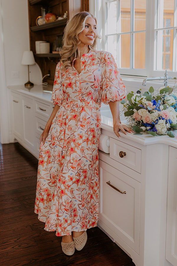 Bellini's Please Floral Midi Dress