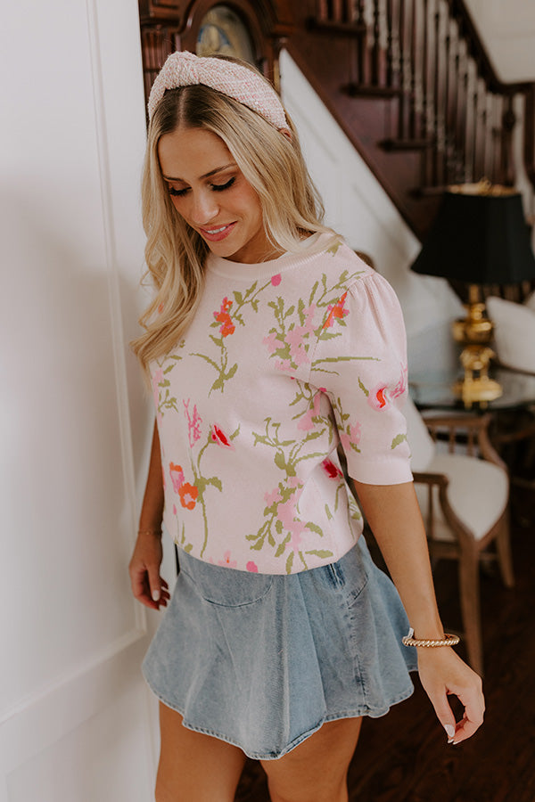 Floral Couture Knit Top