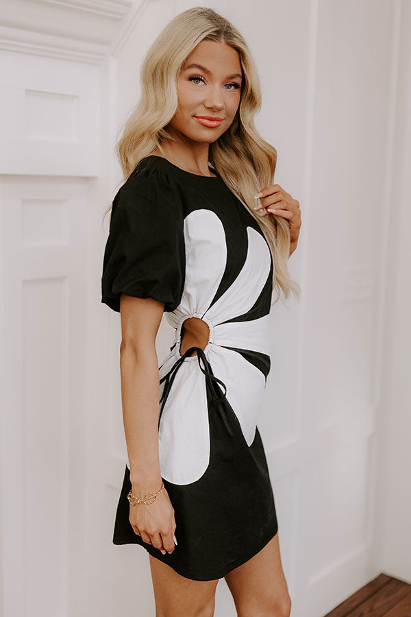 Make A Statement Cut Out Mini Dress in Black M / Black Make A Statement Cut Out Mini Dress in Black M / Black