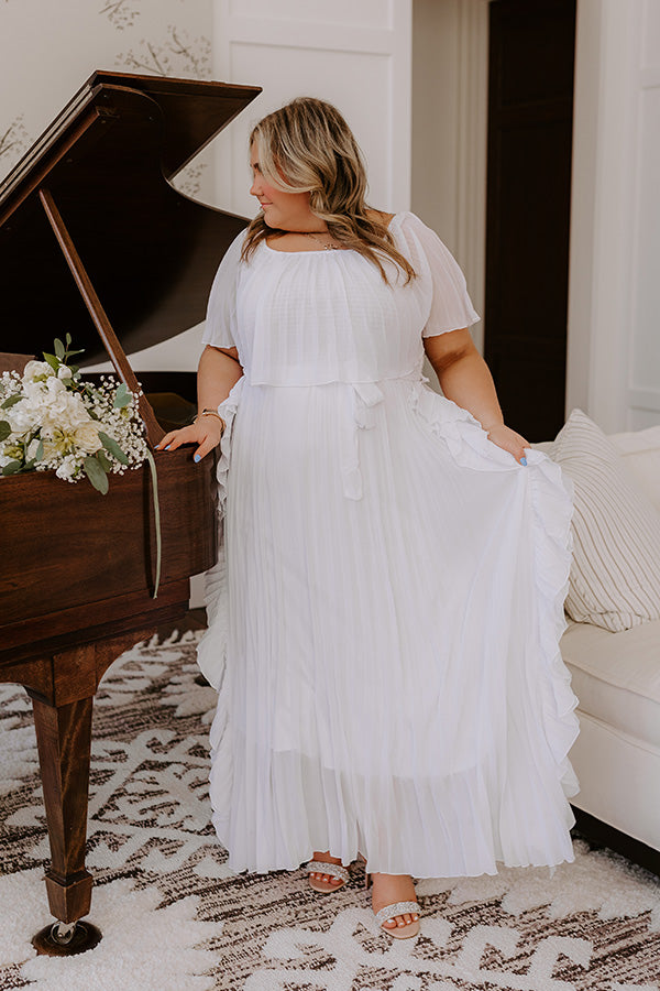 Lost In Your Eyes Pleated Maxi Dress Curves