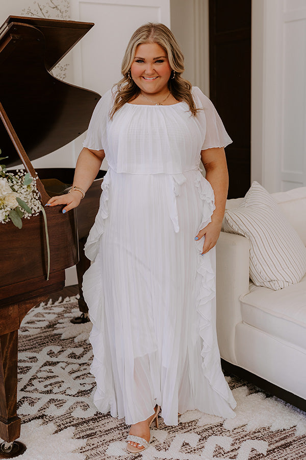 plus size pleated maxi dress City Chic Women's Hailey Aspect Print Pleat Maxi Dress