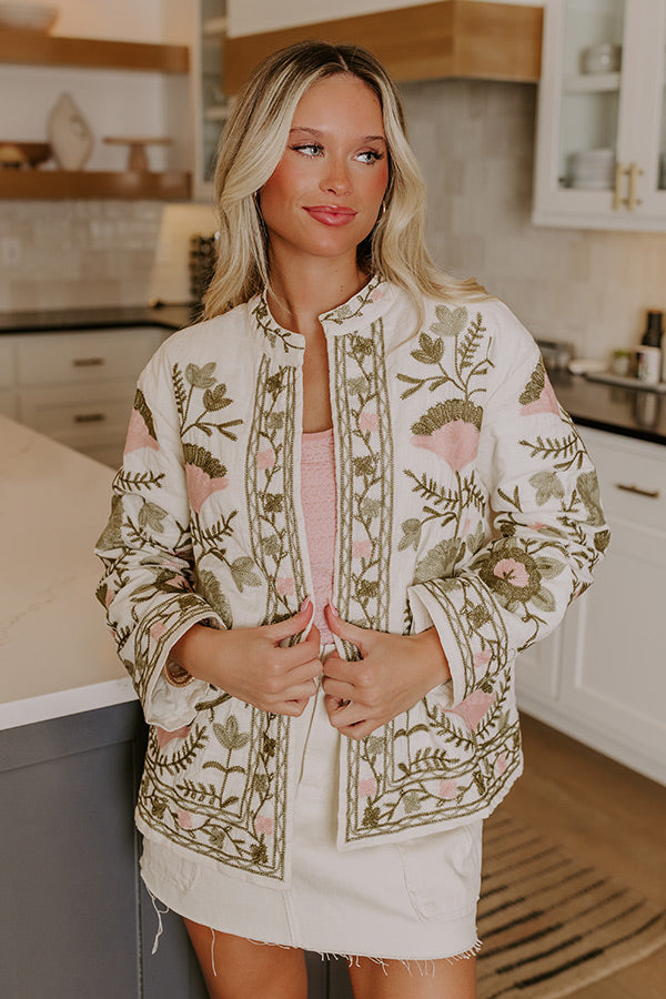 Strolling Down Haight-Ashbury Street Embroidered Jacket