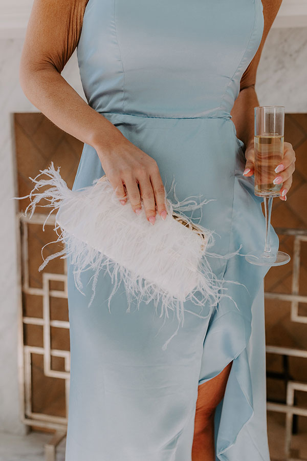 Dramatic Moment Feather Clutch