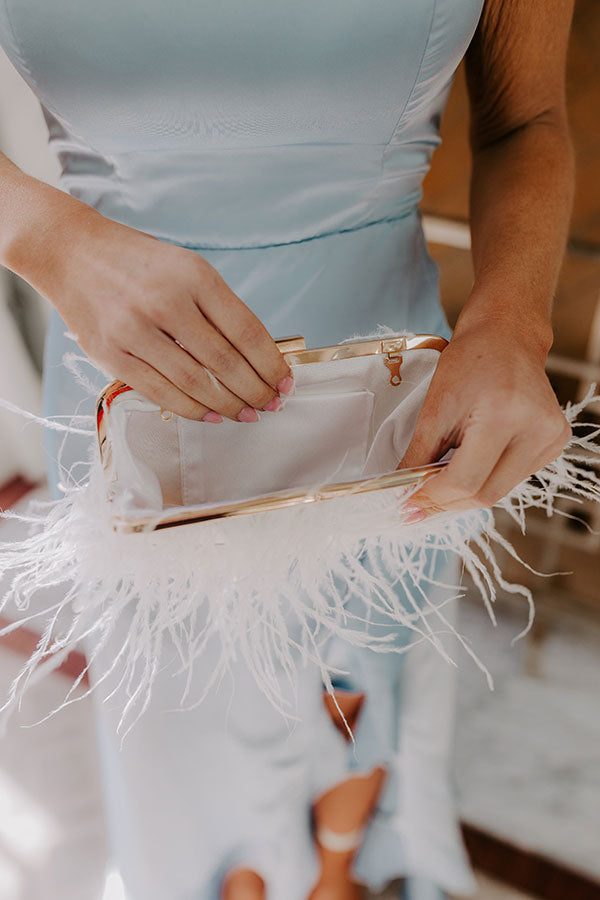 Dramatic Moment Feather Clutch