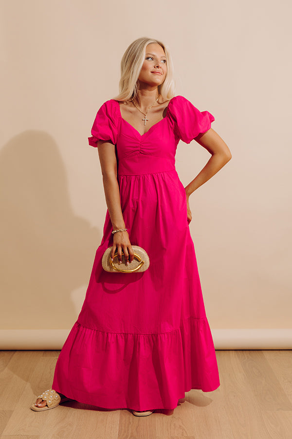 Sweet Serendipity Maxi Dress in Hot Pink Image - 1
