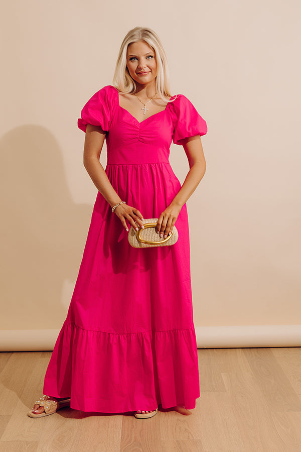 Sweet Serendipity Maxi Dress in Hot Pink Image - 4