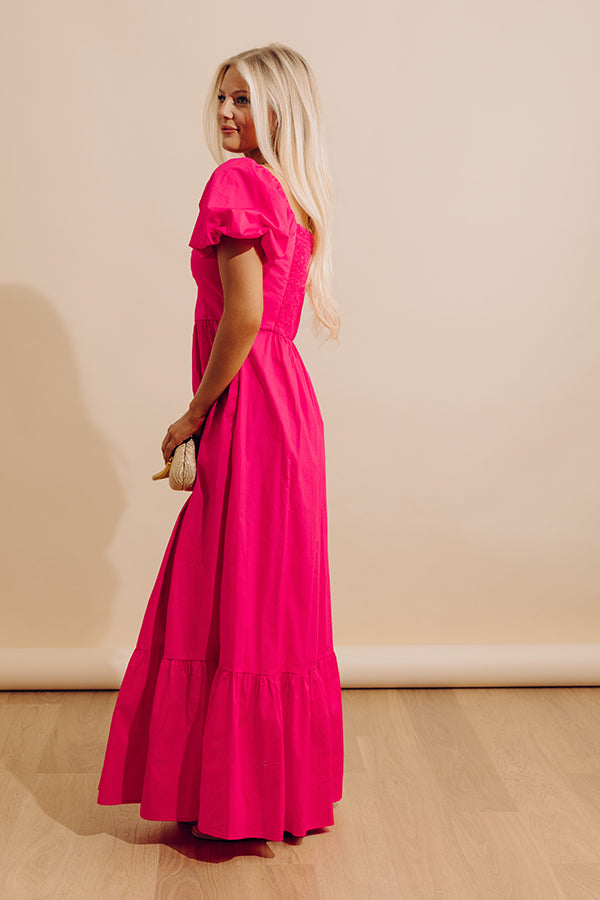 Sweet Serendipity Maxi Dress in Hot Pink Image - 3