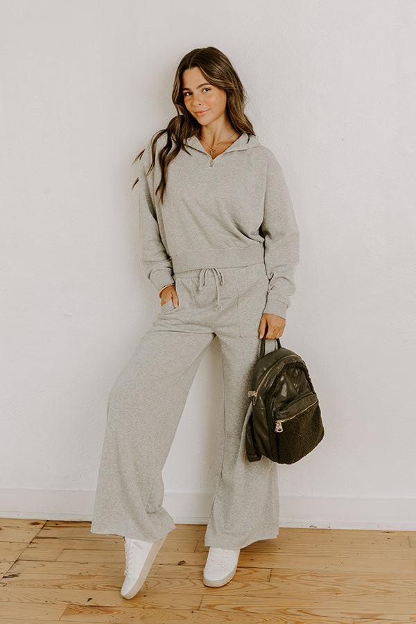 Cozy Lifestyle Vintage Wash Pullover in Grey Image - 3