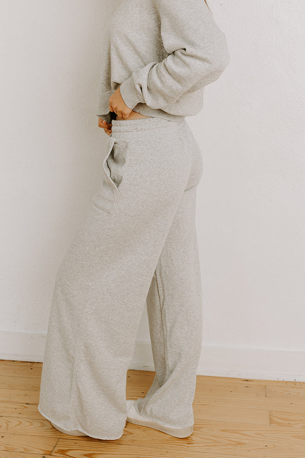 Cozy Lifestyle High Waist Vintage Wash Pants in Grey Image - 5