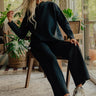 Small Town Bistro High Waist Knit Pants in Black Image - 1
