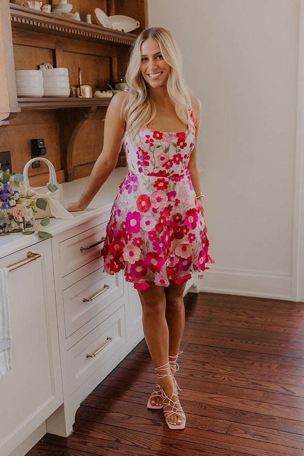 Sweet On You Floral Embroidered Mini Dress