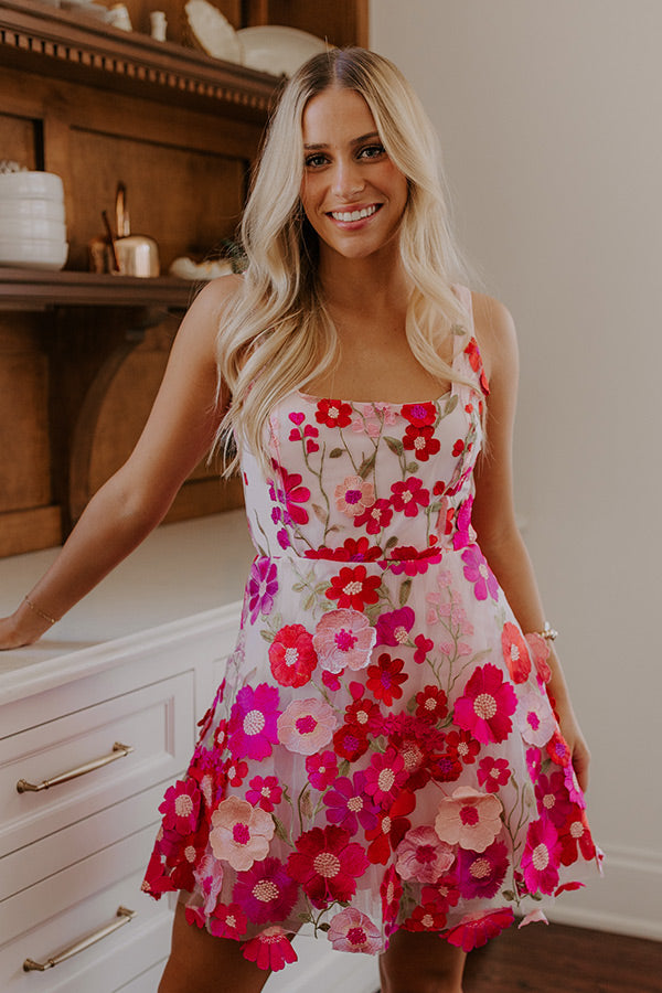 Sweet On You Floral Embroidered Mini Dress